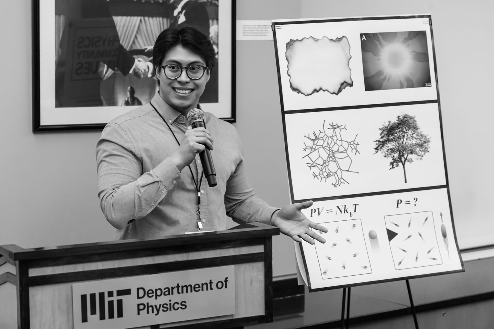 Sergio Eraso presenting at the MIT Department of Physics