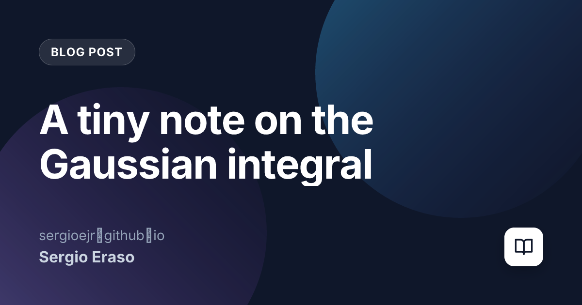 A tiny note on the Gaussian integral