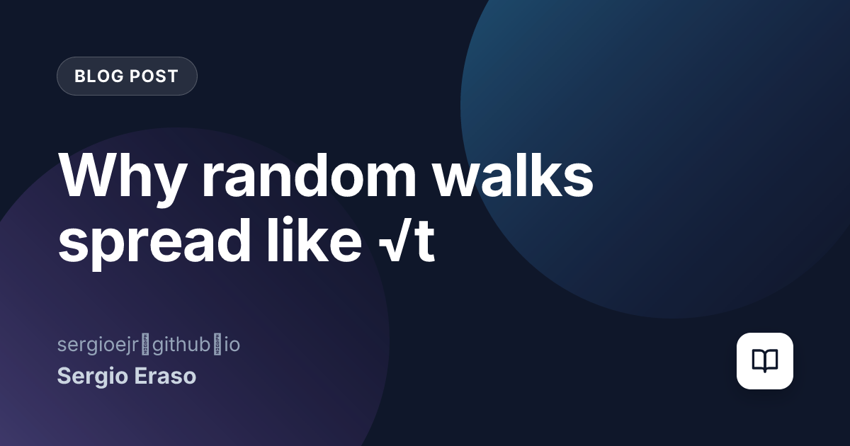 Why random walks spread like √t